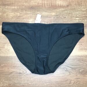 Aerie Bikini Bottom Size XXL Black Swim Classic Fit Full Coverage NWT 1753-1371